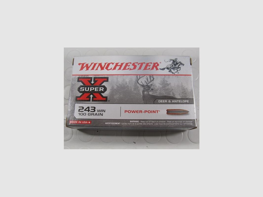 WINCHESTER CARICHE 243 WIN 100 GR, immagine 1 di 2