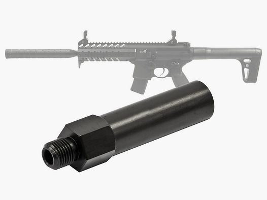 SchalldĂ¤mpferadapter fĂĽr CO2 Gewehr Sig Sauer MPX Kaliber 4,5 mm Diabolo