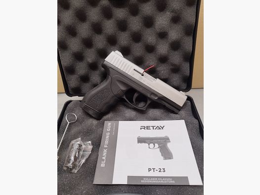 Retay PT-23 blank firing weapon 9mm PAK Nickel Retay PT-23