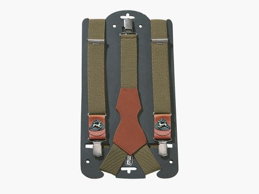 Hosenträger mit Leder Hirsch