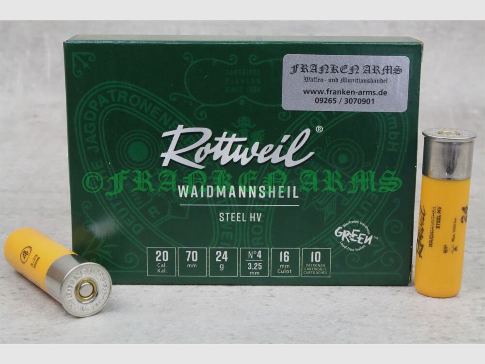 Rottweil Waidmannsheil Steel HV 20/70 3,25mm 10 piezas precios por volumen