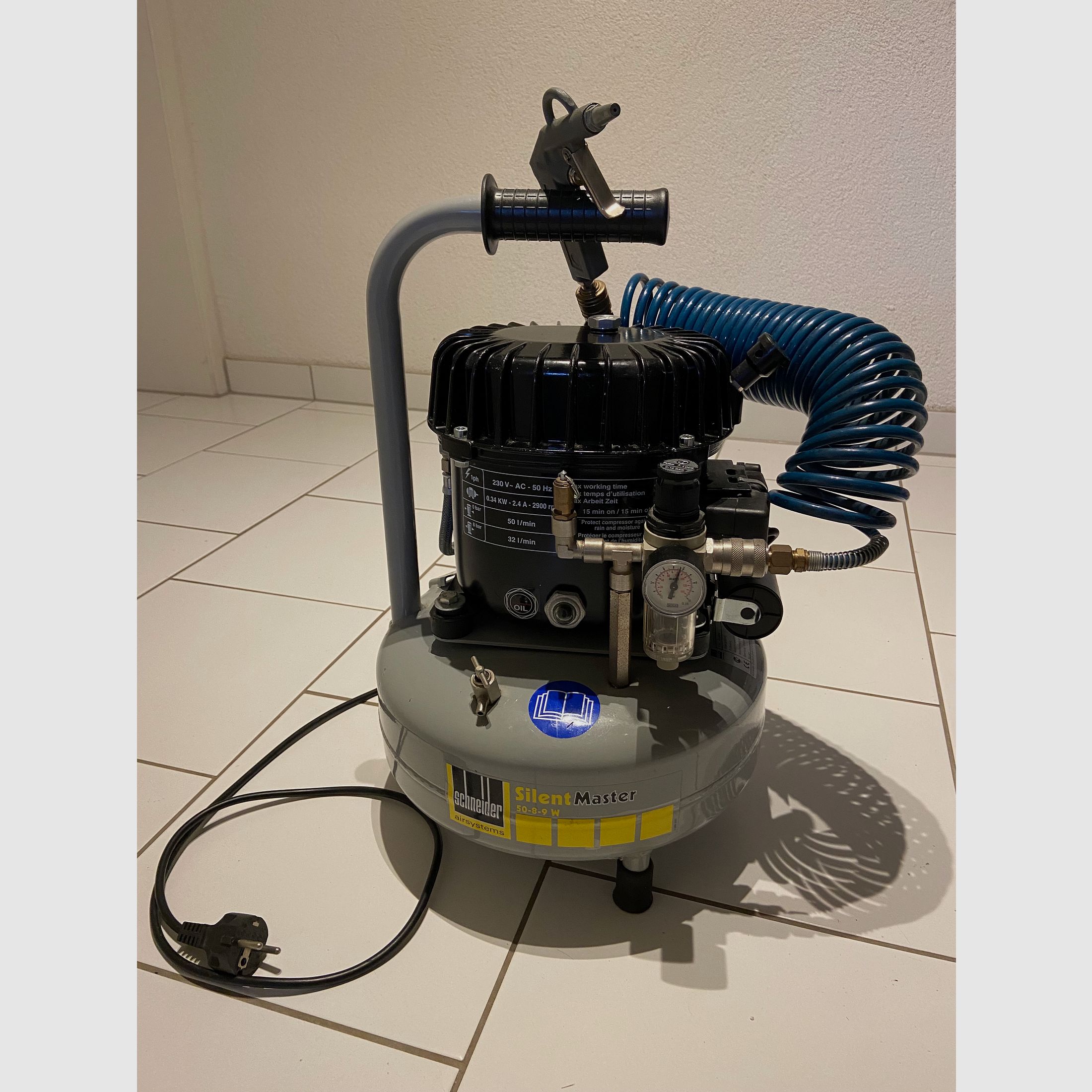 Schneider Kompressor Silent-Master SEM 50-8-9 W - Flüsterkompressor!