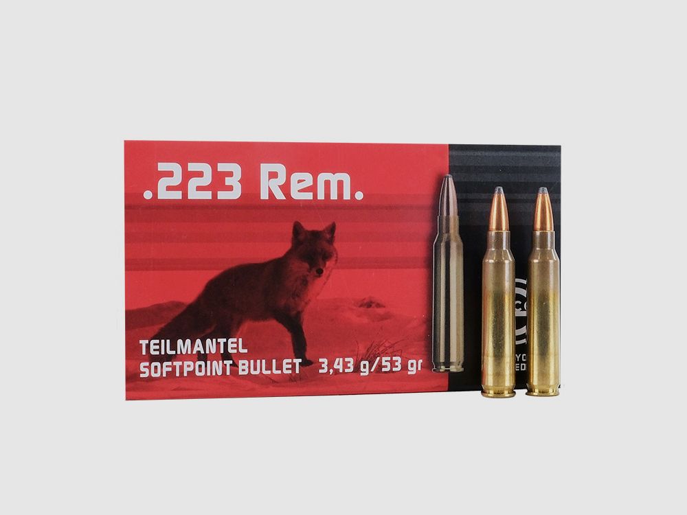Geco .223Rem TM 3.4g /53gr rifle cartridges