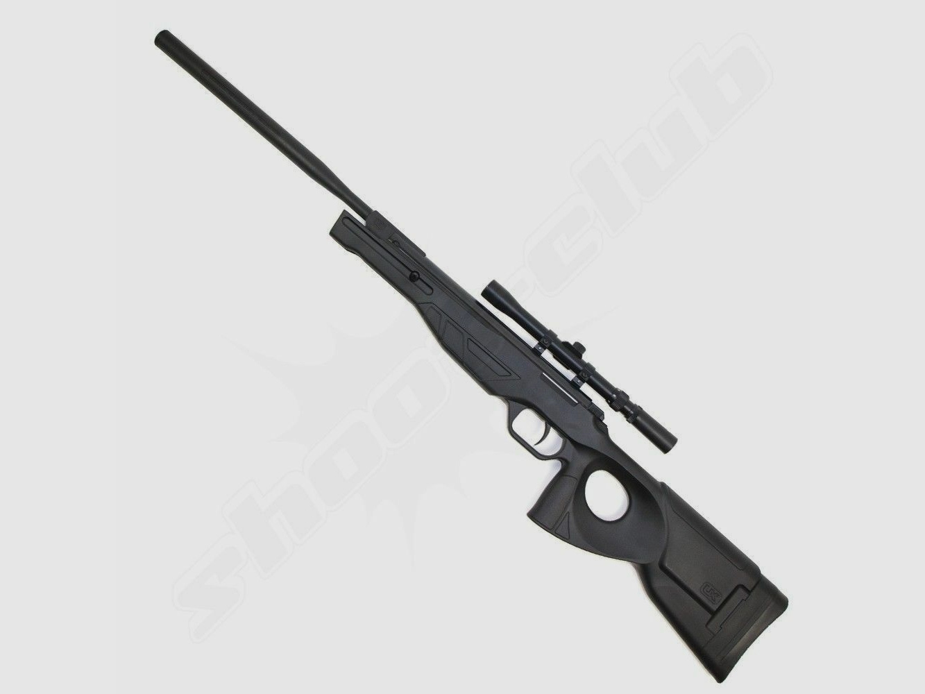 UX Patrol Luftgewehr mit ZF 4,5mm Diabolos schwarz