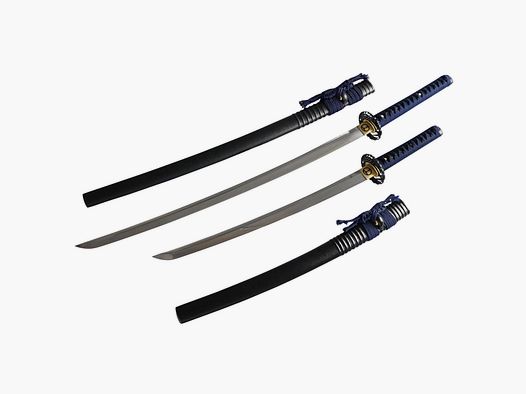 Tsurumaru Daisho Katana Wakizashi avec Saya Sendan et finition Ishime