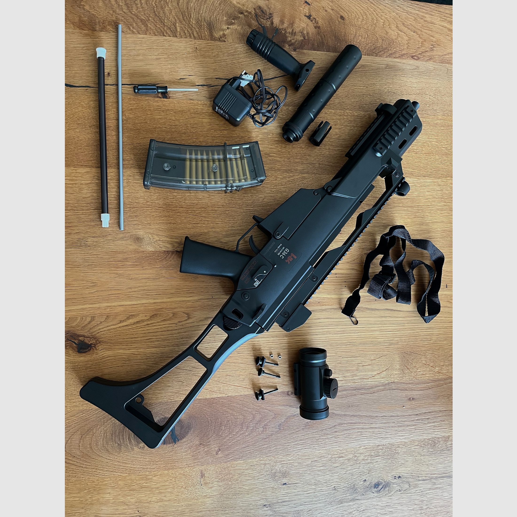 Umarex Airsoft Geweer G36C, elektrische Full-Auto Softairgeweer, aanvalsgeweer met 0,5 Joule, voor 6mm BB-ballen