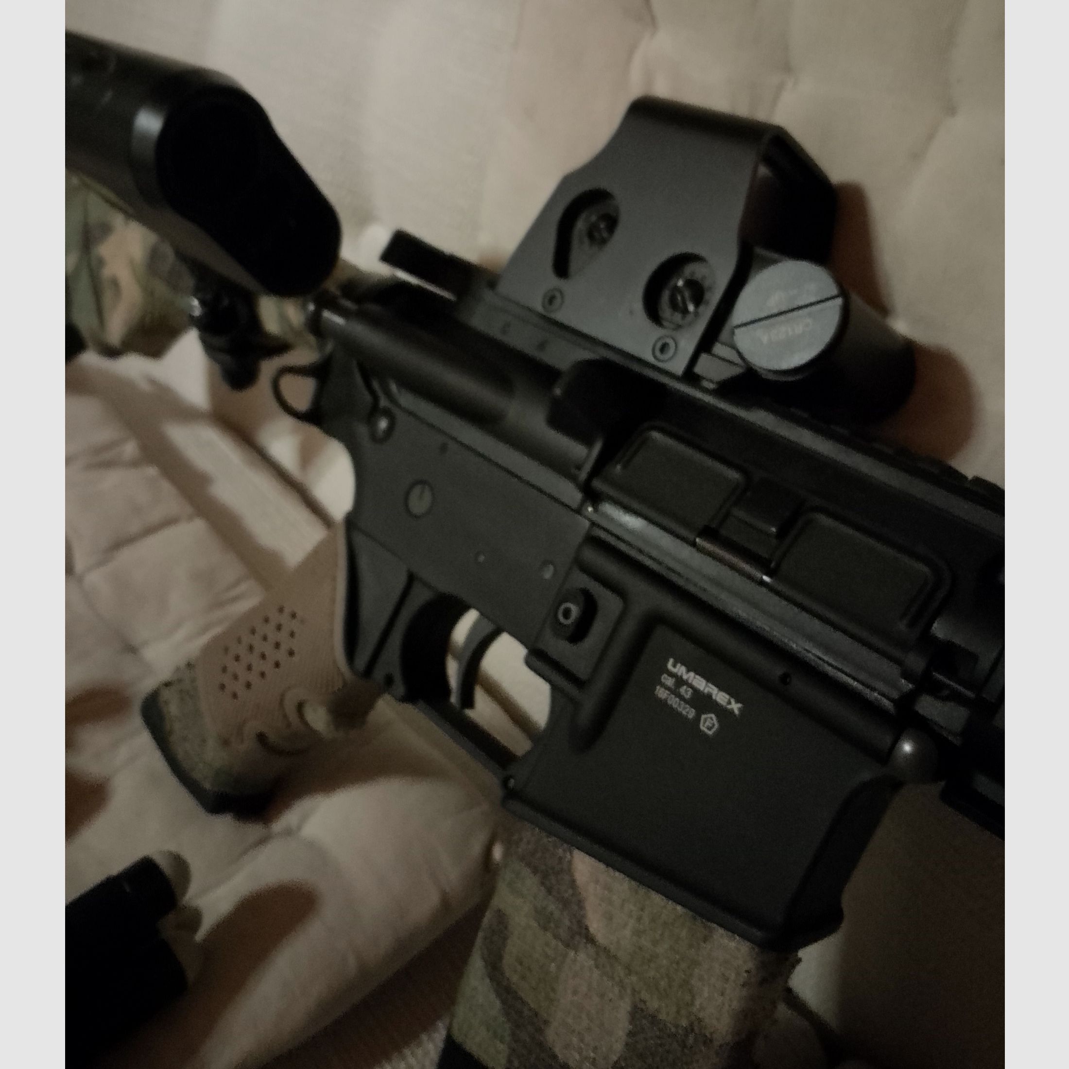 Combat Set T4E t4m RIS CO2 Druckluft Sturmgewehr Ram Tarnung  Holo Visier Laser Entfernungsmesser Home Defense Gewehr cal .43 upgraded Paintball Markierer