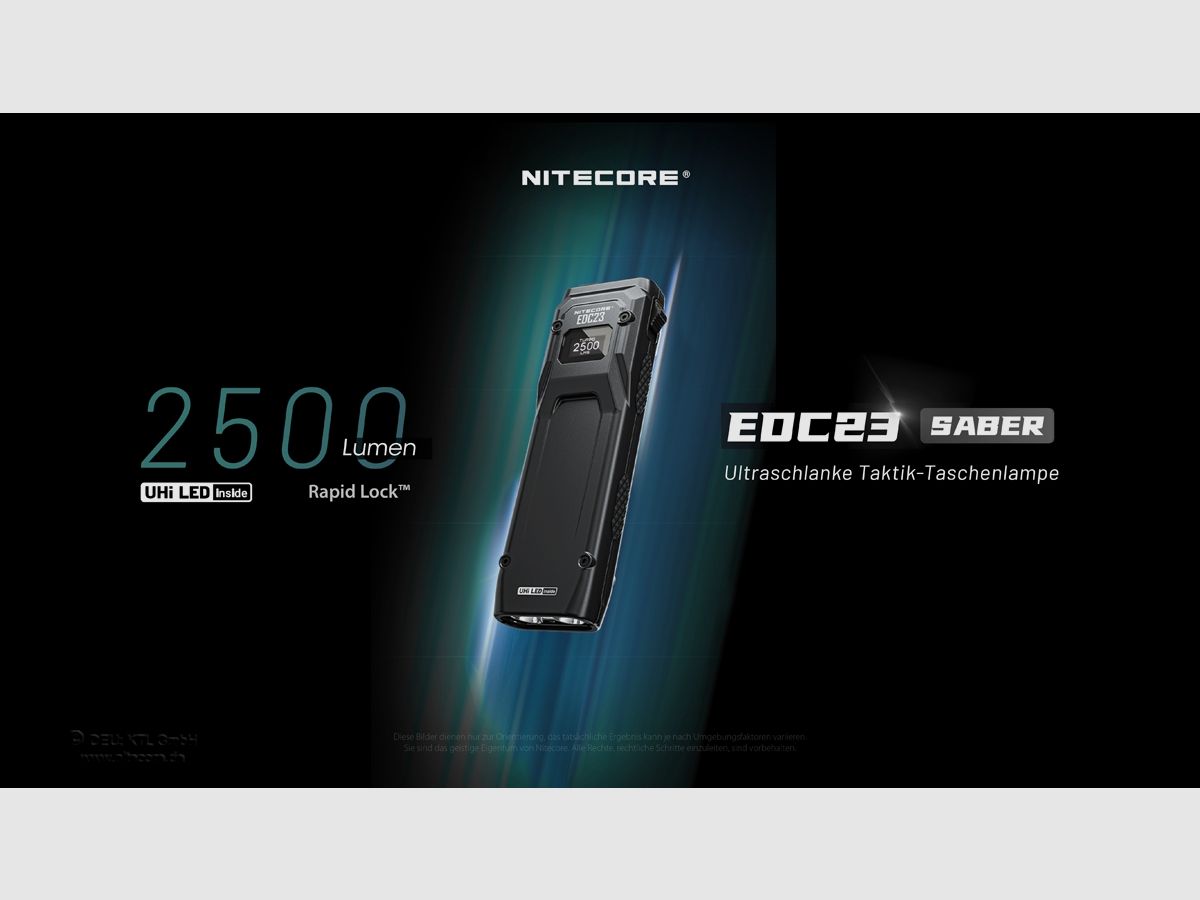 Nitecore EDC23 SABER - 2500 lumen, immagine 2 di 12