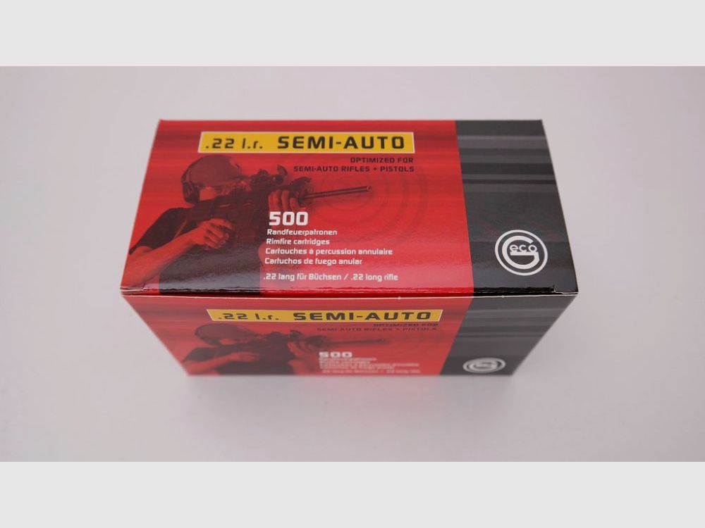 500 Schuß Geco Semi-Auto .22lfB 40 grain 2,6gramm Blei Rundkopf, Bild 1 von 2