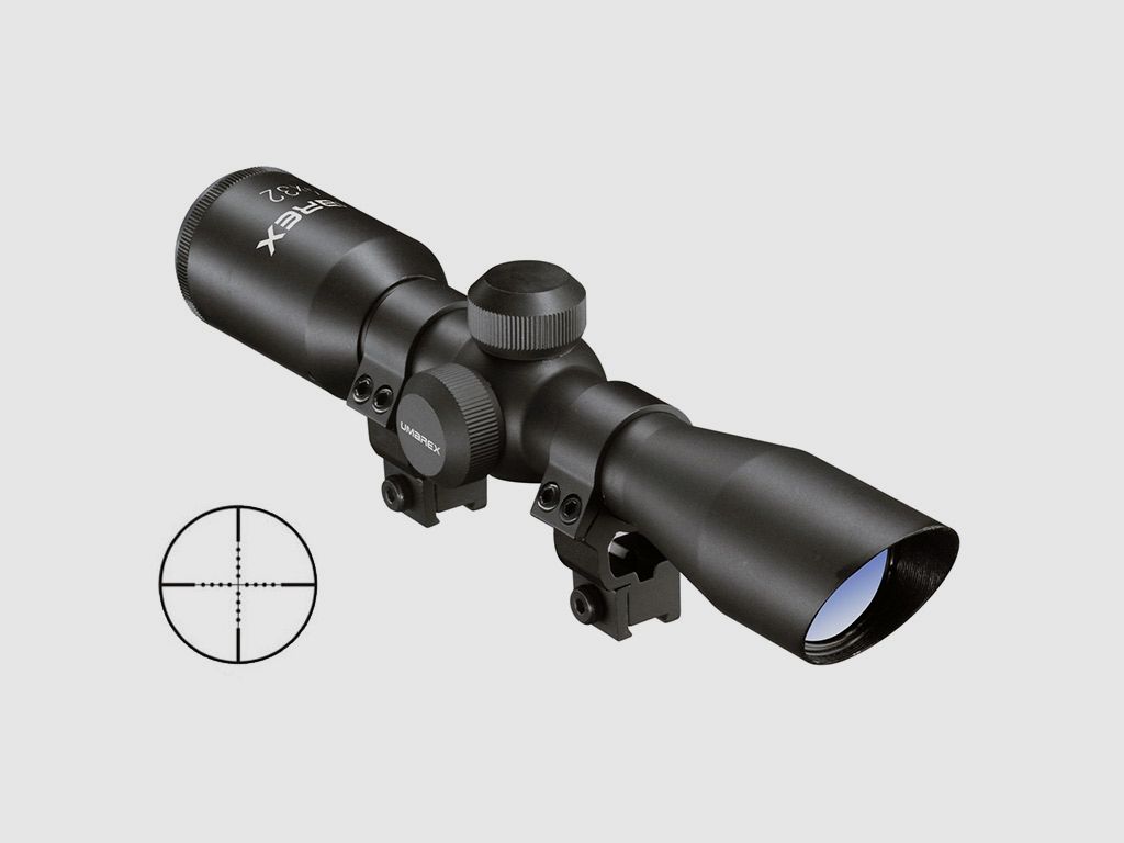 Zielfernrohr Umarex RS 4x32 Compact TacDot Absehen Sonnendach Ringmontagen fĂĽr 11 mm Prismenschiene