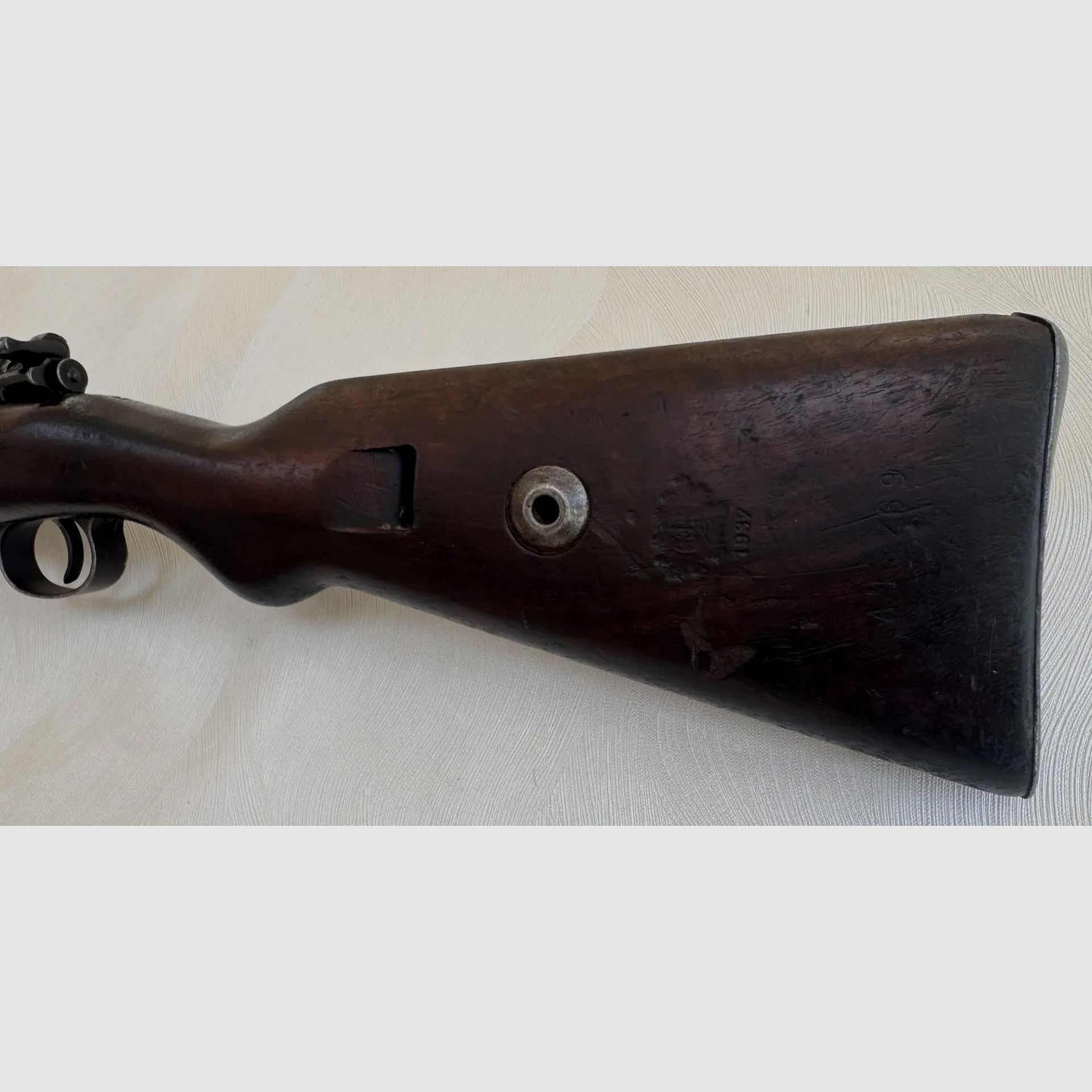 Mauser Karabiner 98k (K98k) – S/42 (1937) – Kaliber 8x57IS – mit WaA63-Abnahmestempeln