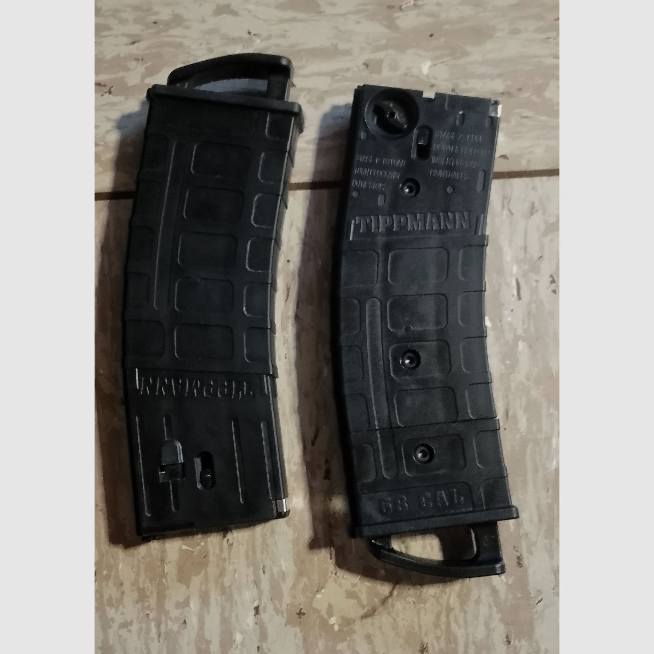 Tippmann TMC/Stormer Cal. 68 Ersatzmagazine (2er Pack) – All Black (schwarz) neuwertig 