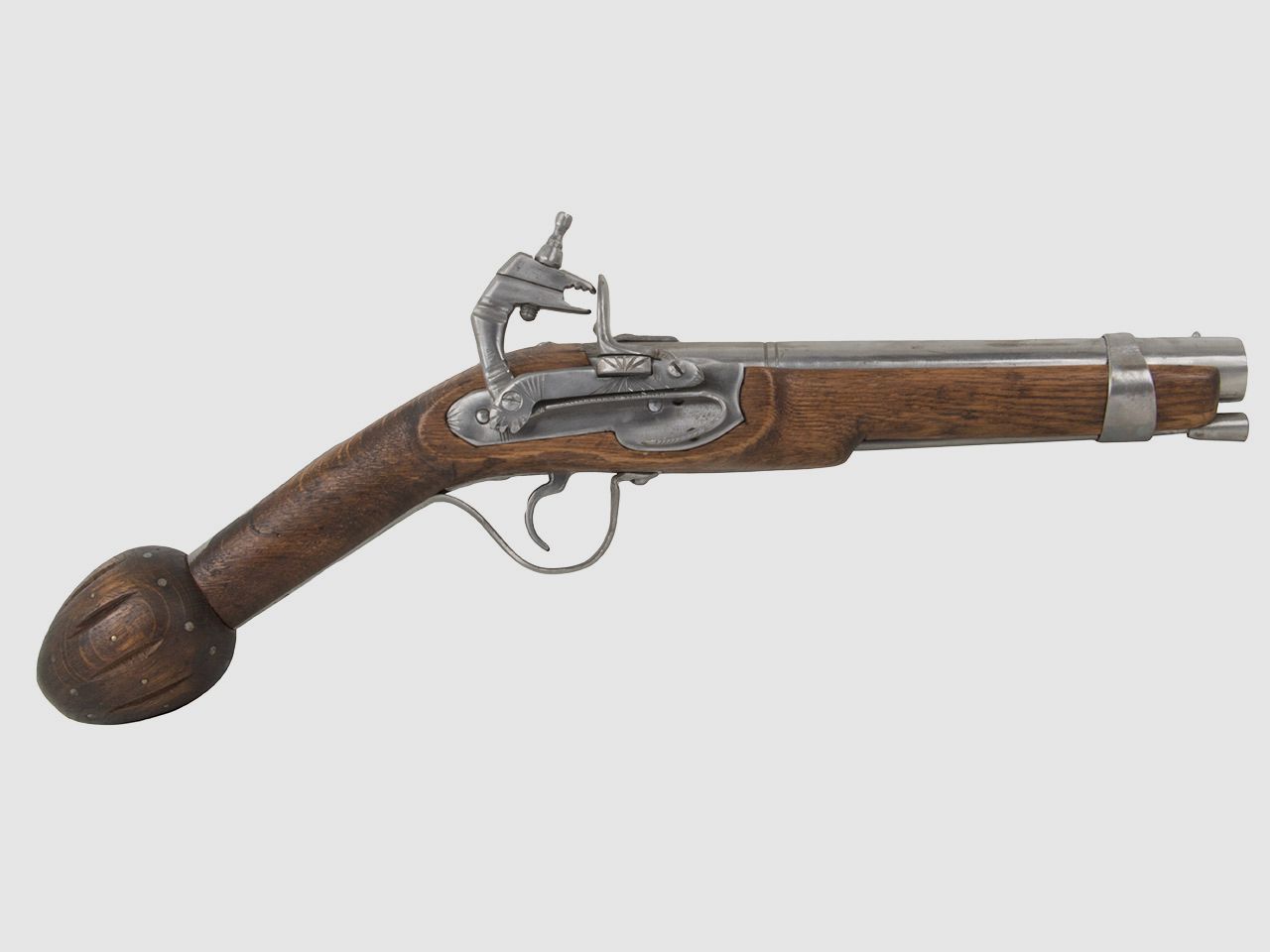 EinzelstĂĽck handgefertigte Deko Steinschloss Vorderladerpistole LĂ¤nge 48 cm