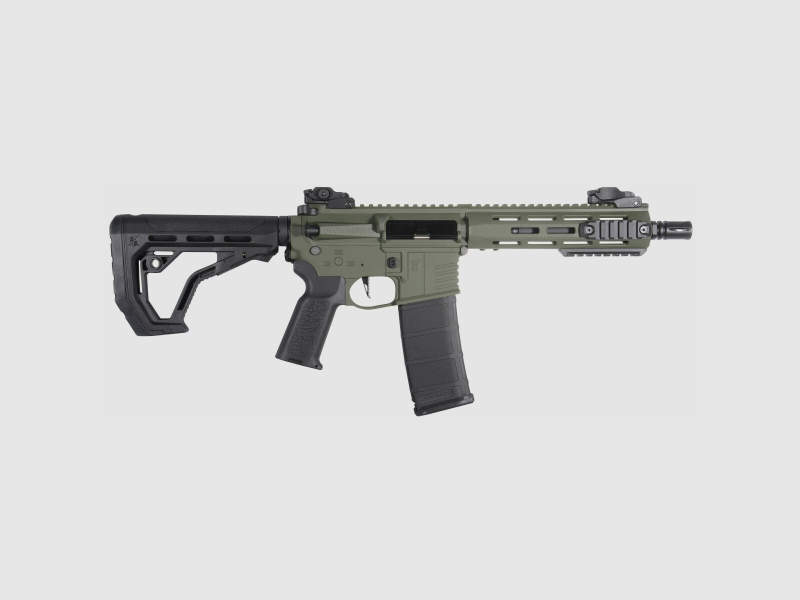 M4 AR15 M-LOK 8 pulgadas CHARLIE EAGLE ETU Oliva S-AEG Rifle Airsoft Libre a partir de 18 años | Delta Armory
