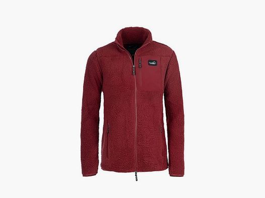 Arrak Sherpa Fleecejacke Damen Dunkelrot - 3XL