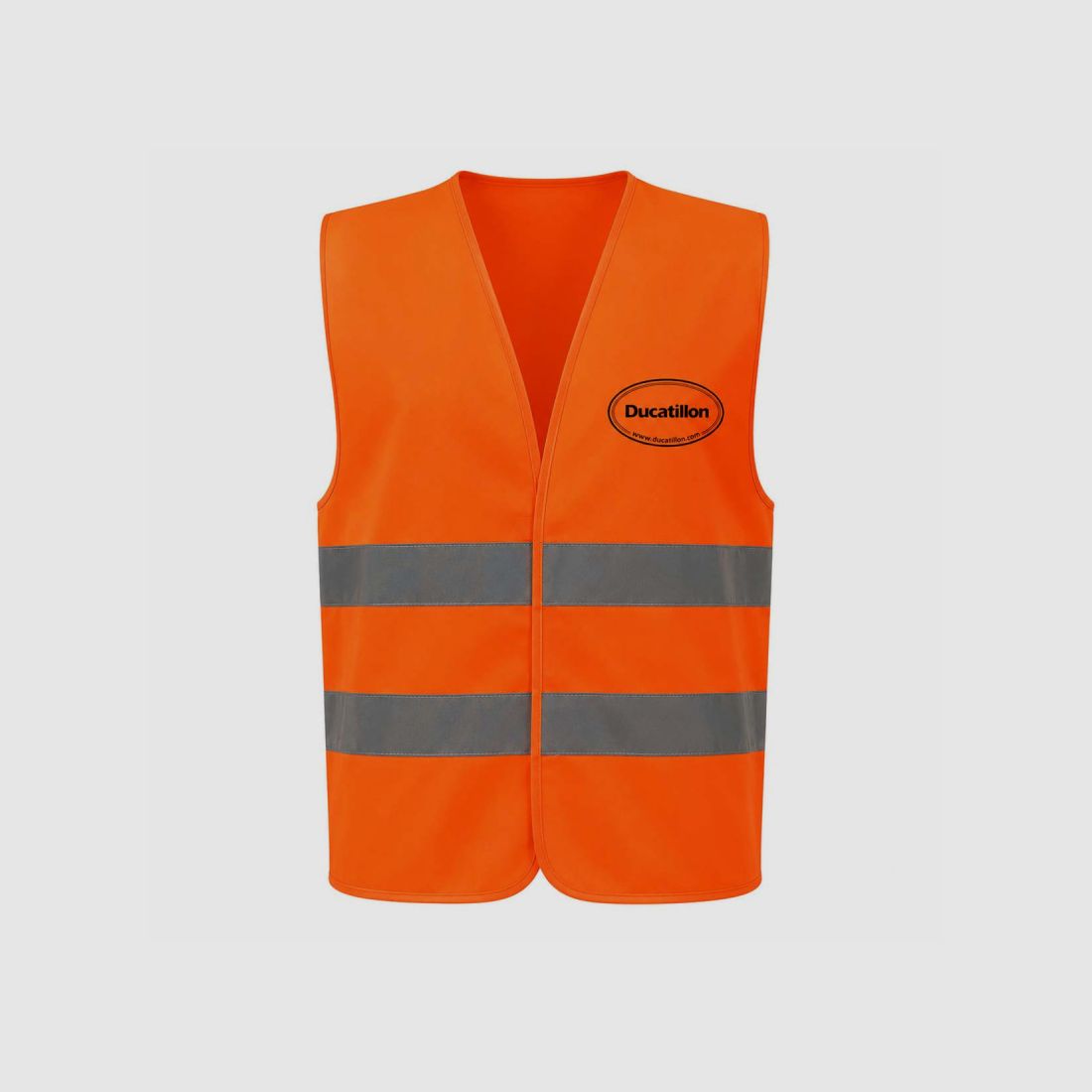 Chaleco de rastreo ligero naranja de poliéster con velcro, imagen 6 de 6