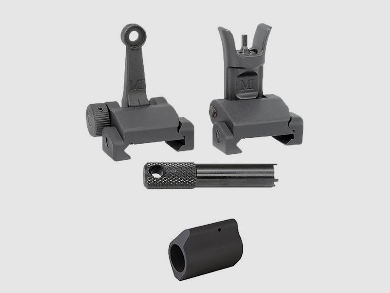.750 Gas Block with AR-15 Flip-Up Combat Sights