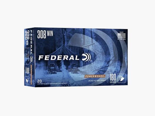 4 x Federal Power Shok .308 Win. 180 gr. - 20 Stk.