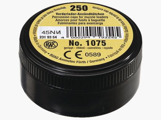 RWS AMORCES POUDRE NOIRE 1075 Boîte de 250