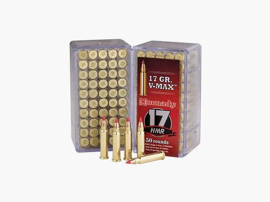 BOX MIT 50 PATRONEN HORNADY 17 HMR 17 GRS V-MAX