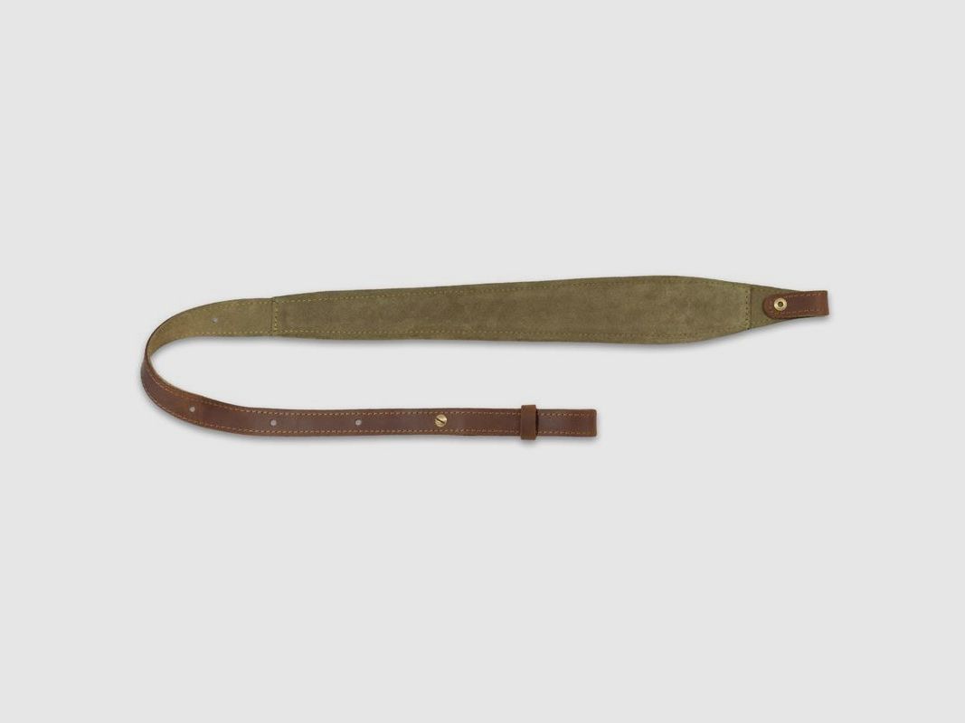 Gewehrtasche Huetter Typ "Cobra" aus Leder und grünem Wildleder, Bild 2 von 2
