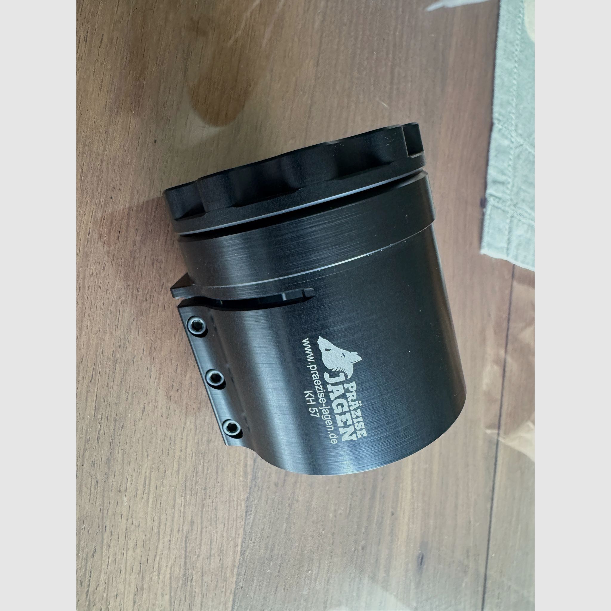 Adaptador de sujeción de caza precisa (casquillo) en 57mm incluido tapa de cierre adecuada de Alu