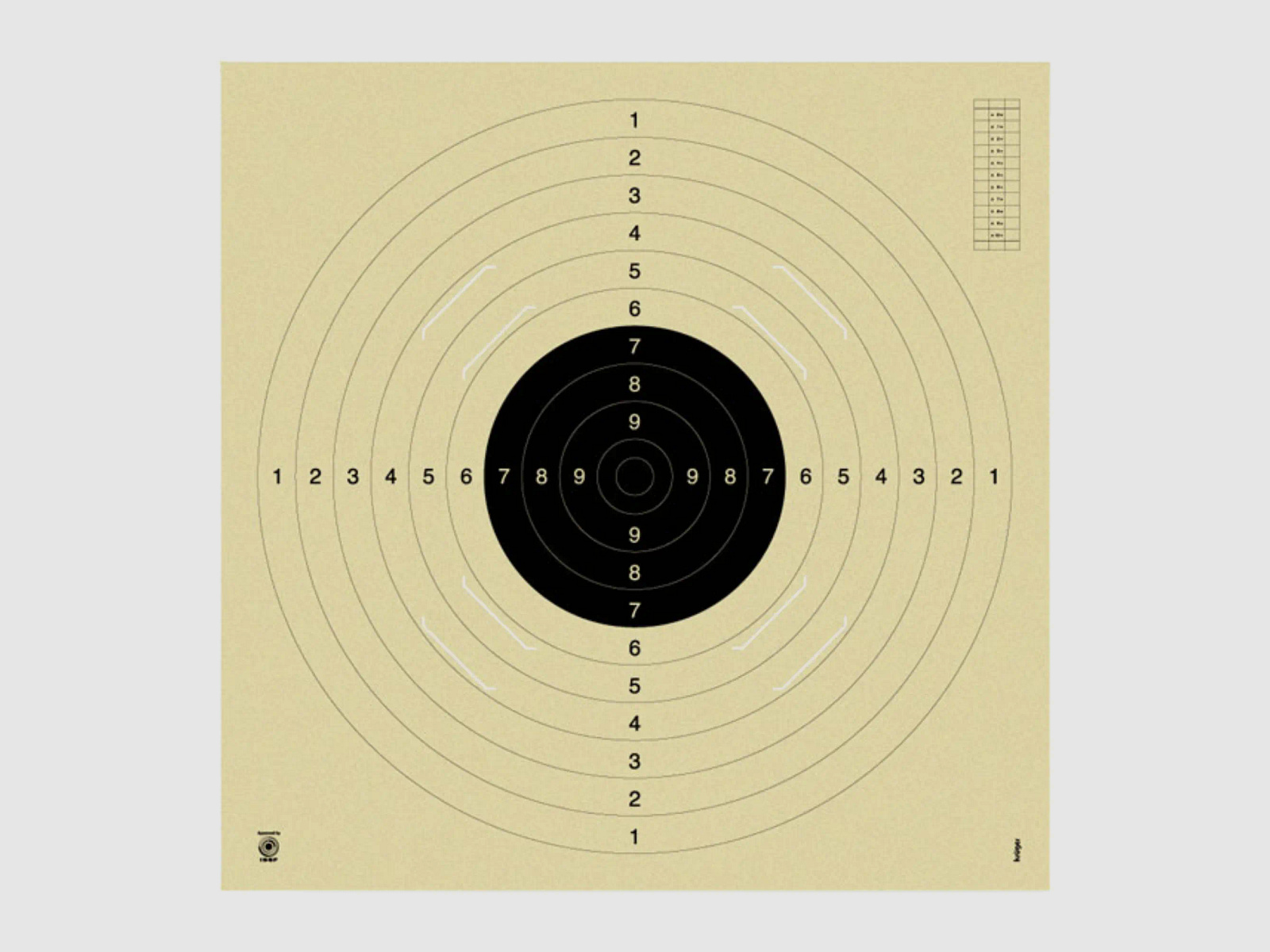 KK geweer doel 100 m | 55x52 cm (25 stuks)