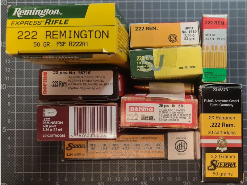 Konvolut Jagdpatrone .222 Remington - gesamt -> 246 Stk. Plus...