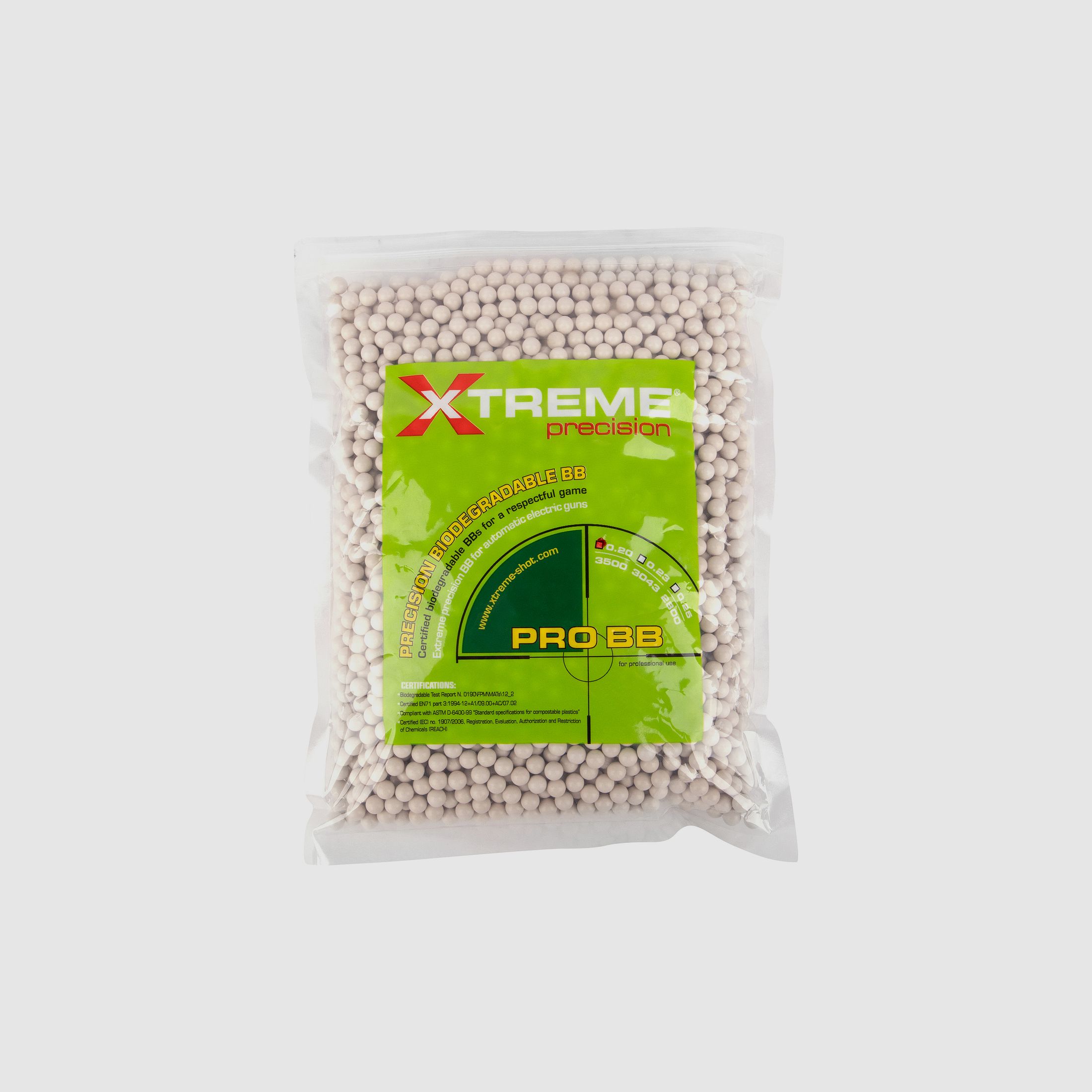 Evolution Xtreme Precision 6mm BIO BBs Bianchi 0,20 g 3.500 pezzi