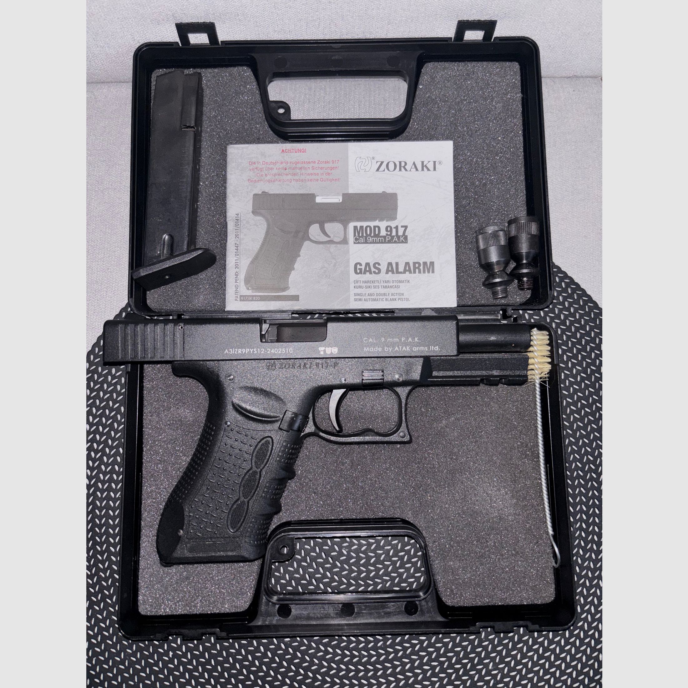 Zoraki 917-P 9 mm P.A.K. Schreckschusspistole mit Zubehör