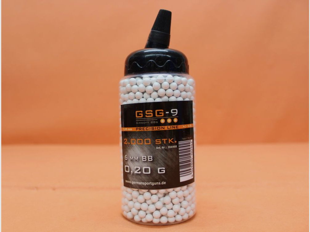 GSG German Sport Guns GSG-9 Precision Line 6mmBB 0,20g blanc (204468) VE 2000 pièces (bouteille)