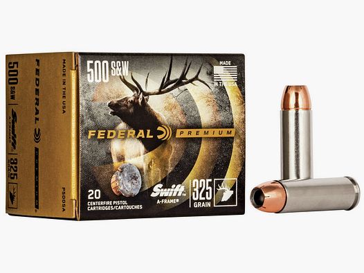 Federal Premium Swift A-Frame .500 S&W 325GR JHP 20 cartouches