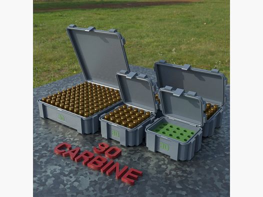 Filamelt scatola per munizioni / .30 Carbine / 'coperchio a ribalta' / scatola per cartucce, scatola per munizioni