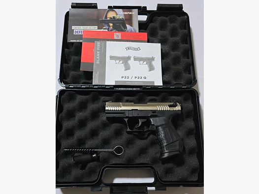 Walther P22 Nickel Classic blank firing 9mm PAK