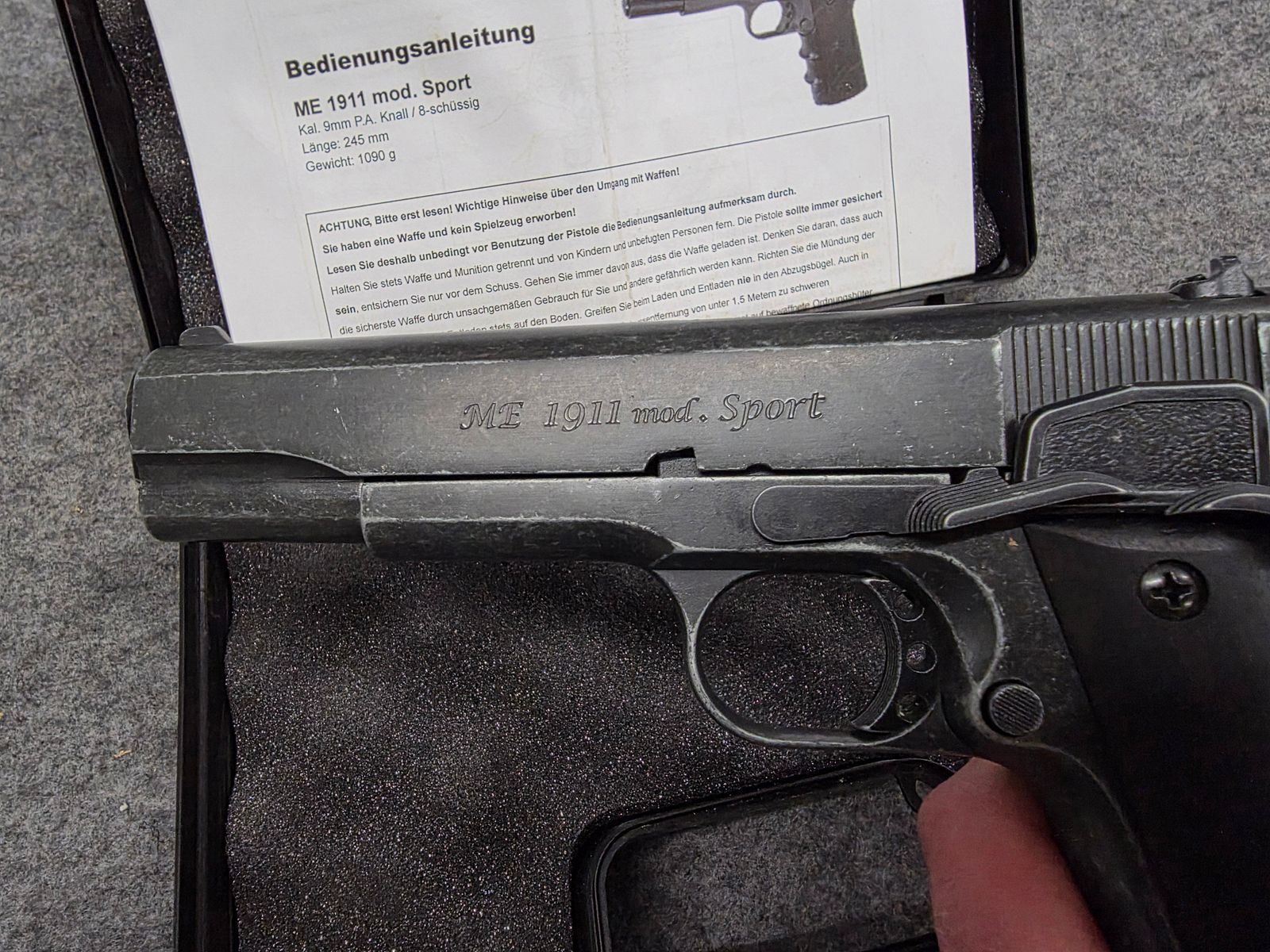 Colt ME 1911 Sport d'occasion Look Calibre 9mm PAK Schreckschuss SRS