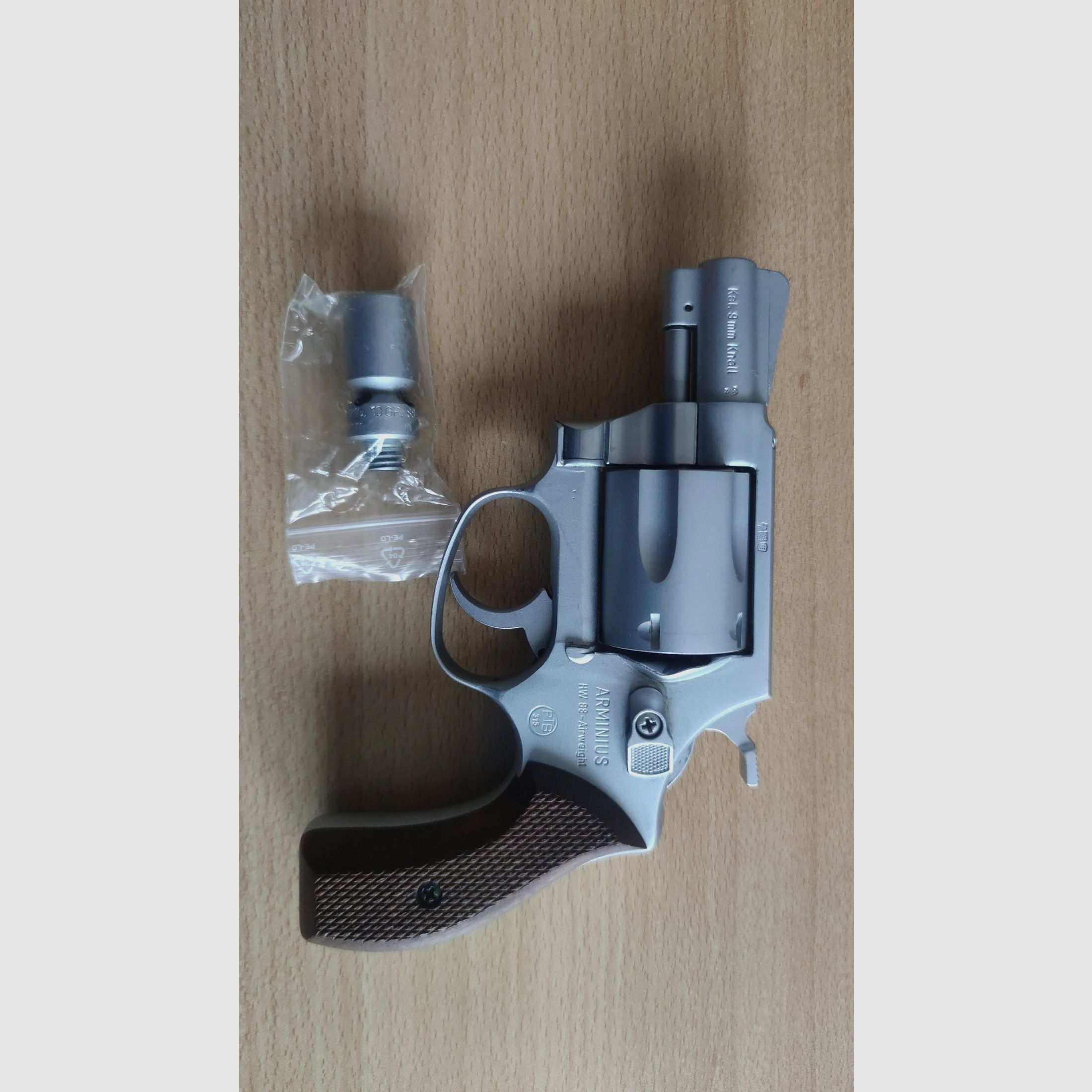 Weihrauch HW 88 Nickel Holzgriffe 9 mm RK PTB 315