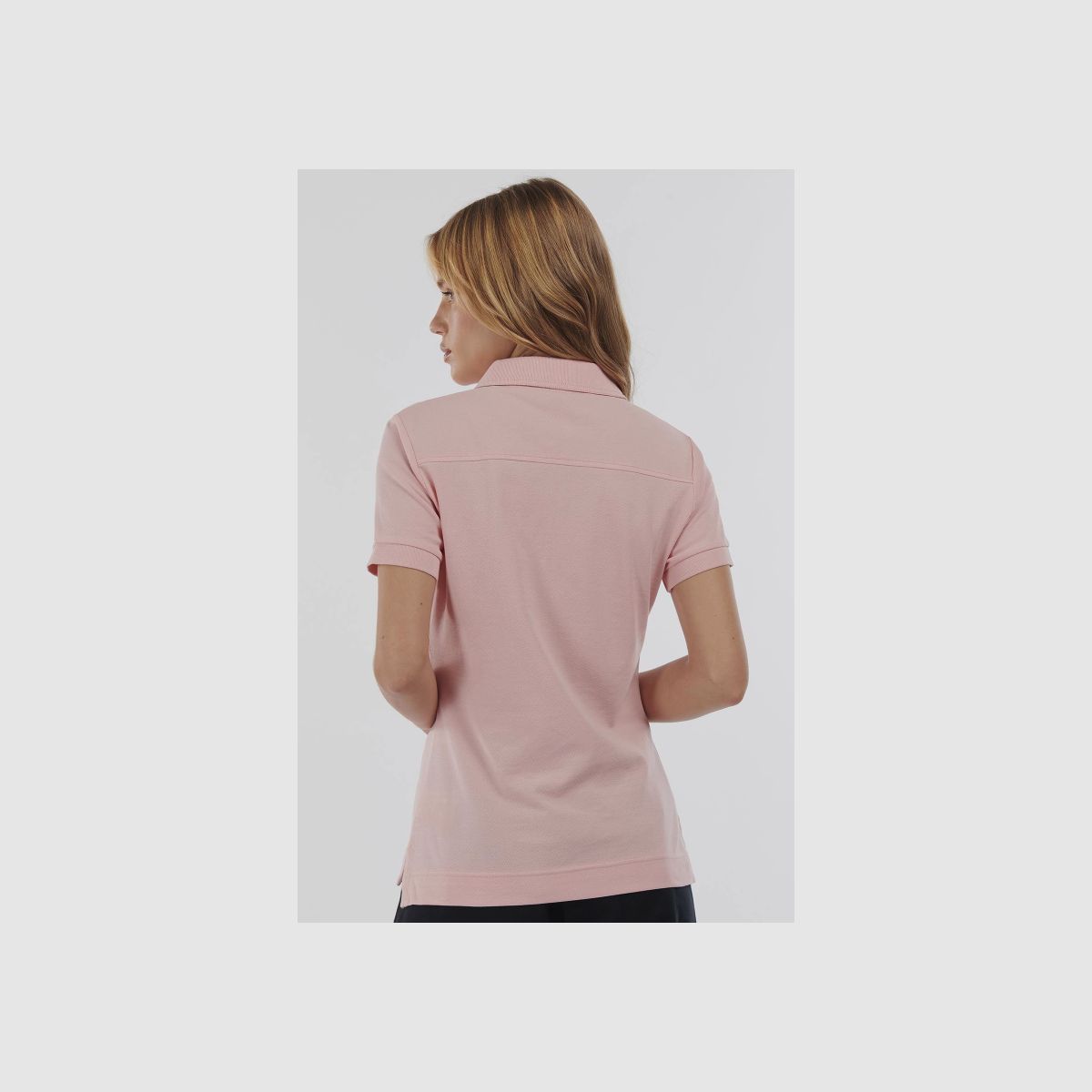 BARBOUR Portsdown Top Poloshirt Petal Pink/ zilver Berken