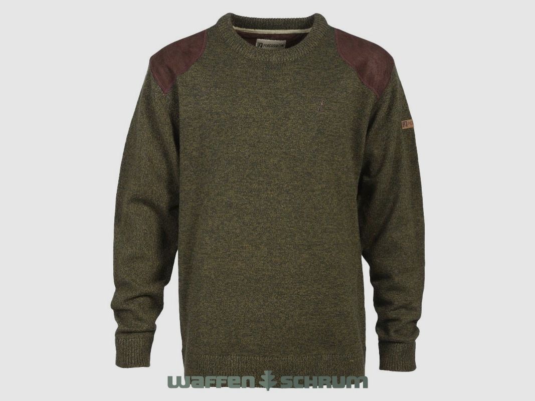 Percussion Pullover mt Stickerei Khaki-Percussion