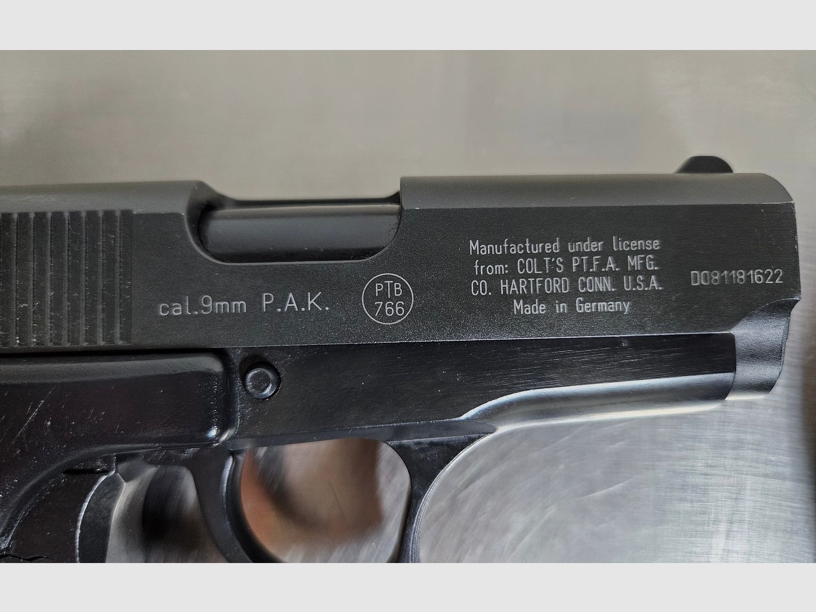 Colt Double Eagle Mod. Combat Commander 9mm P.A.K. PTB 766 Gas Signal PAK Knall