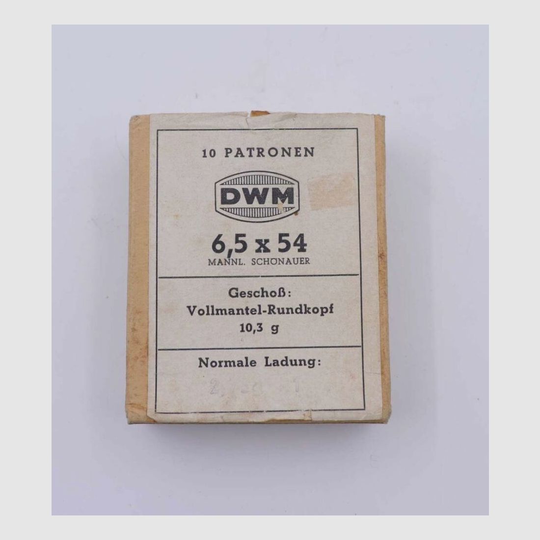 DWM, Berlin rifle cartridges 6.5x54 M. Schönauer