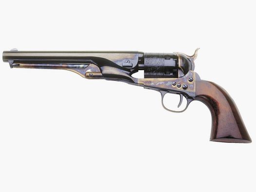 REV UBER 1861 NAVY 36 7"1/2 Griff Elfenbein Schwarzpulver
