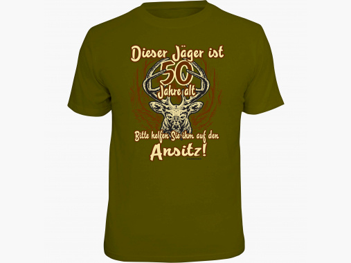 Kaderloos heren T-shirt "Deze jager is 50 jaar" | L