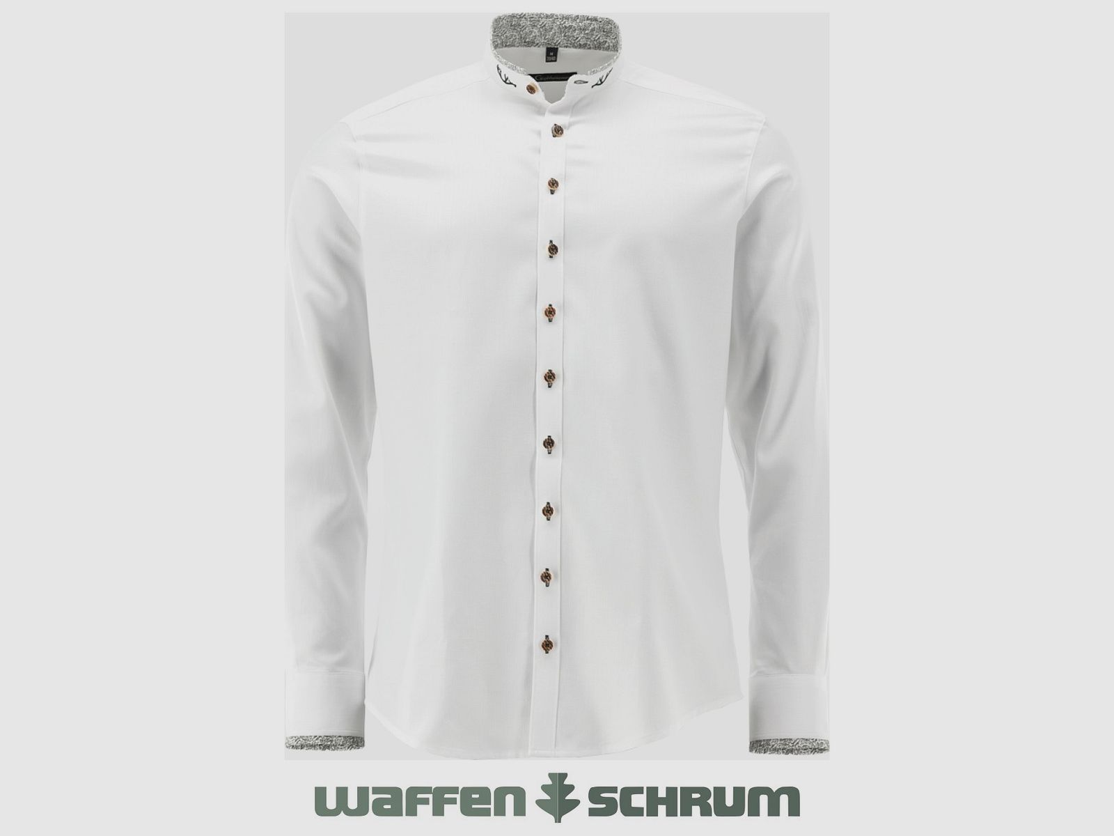 Gipfelstürmer Hemd Slim Fit mit Stehkragen