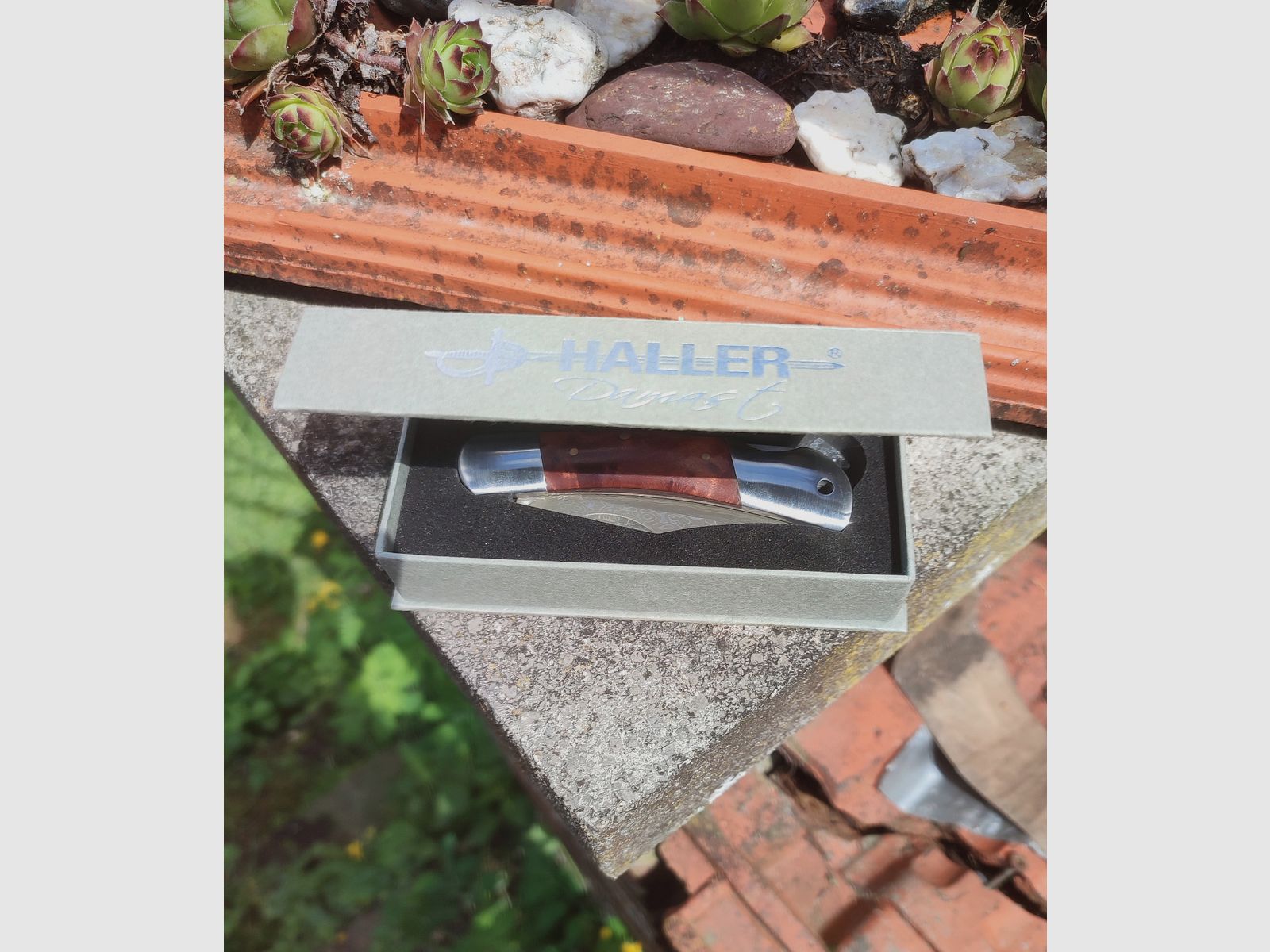 Haller 80621 Damastmesser Taschenmesser Outdoor Messer