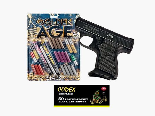 Set de pistolas de fogueo para Año Nuevo