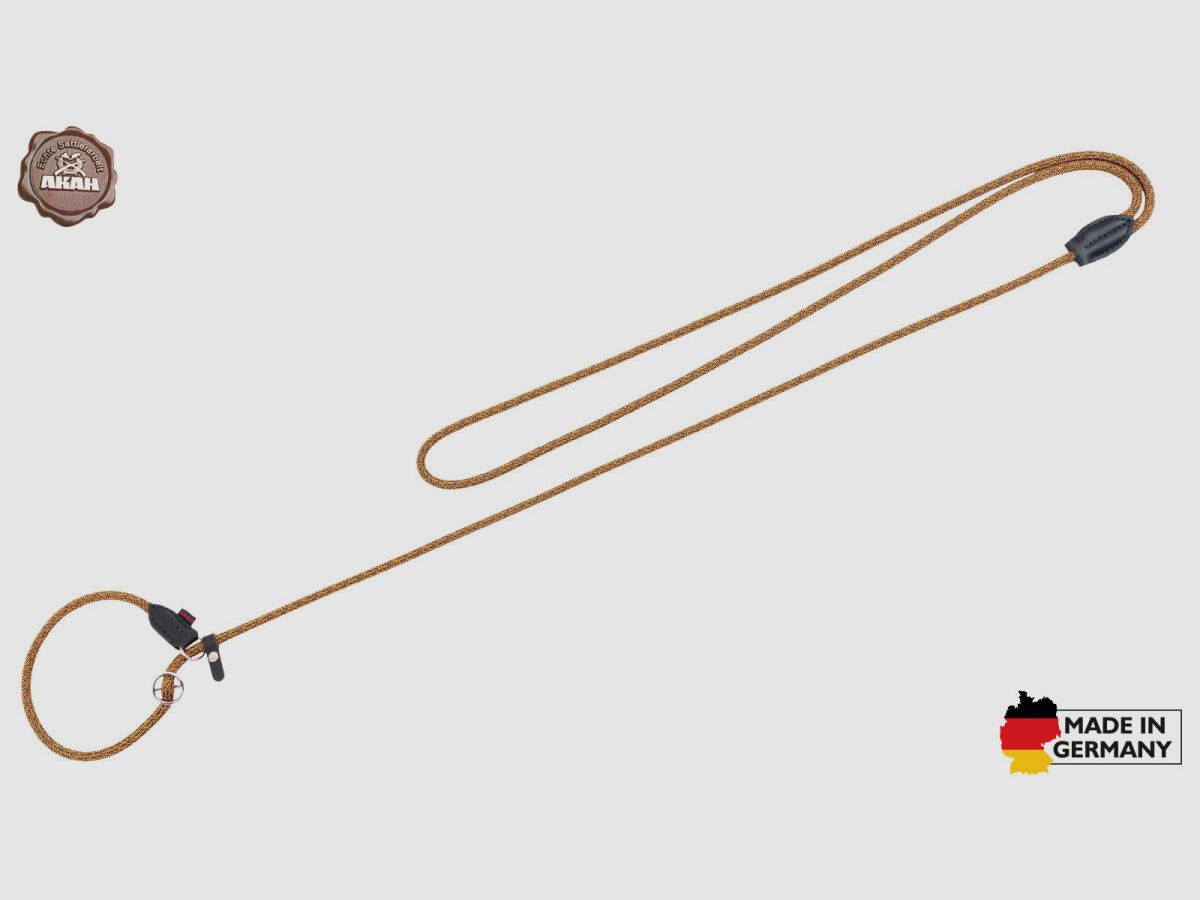 AKAH Moxon-Umhängeleine Stahlblau-Orange