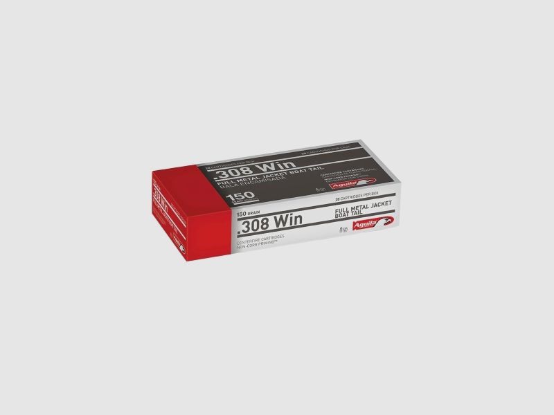 Aguila Standard .308 Win. 150GR FMJ 20 Patronen