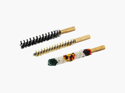 Set aus drei Bürsten für Waffen mit gezogenen Läufen – M3 weiblich Kal. 8 mm