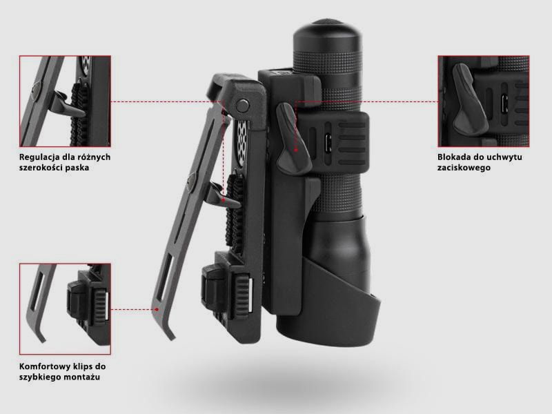 Mount for LEDLENSER T2, TT, L5, L6, Vkwadrat ALE, image 7 of 11