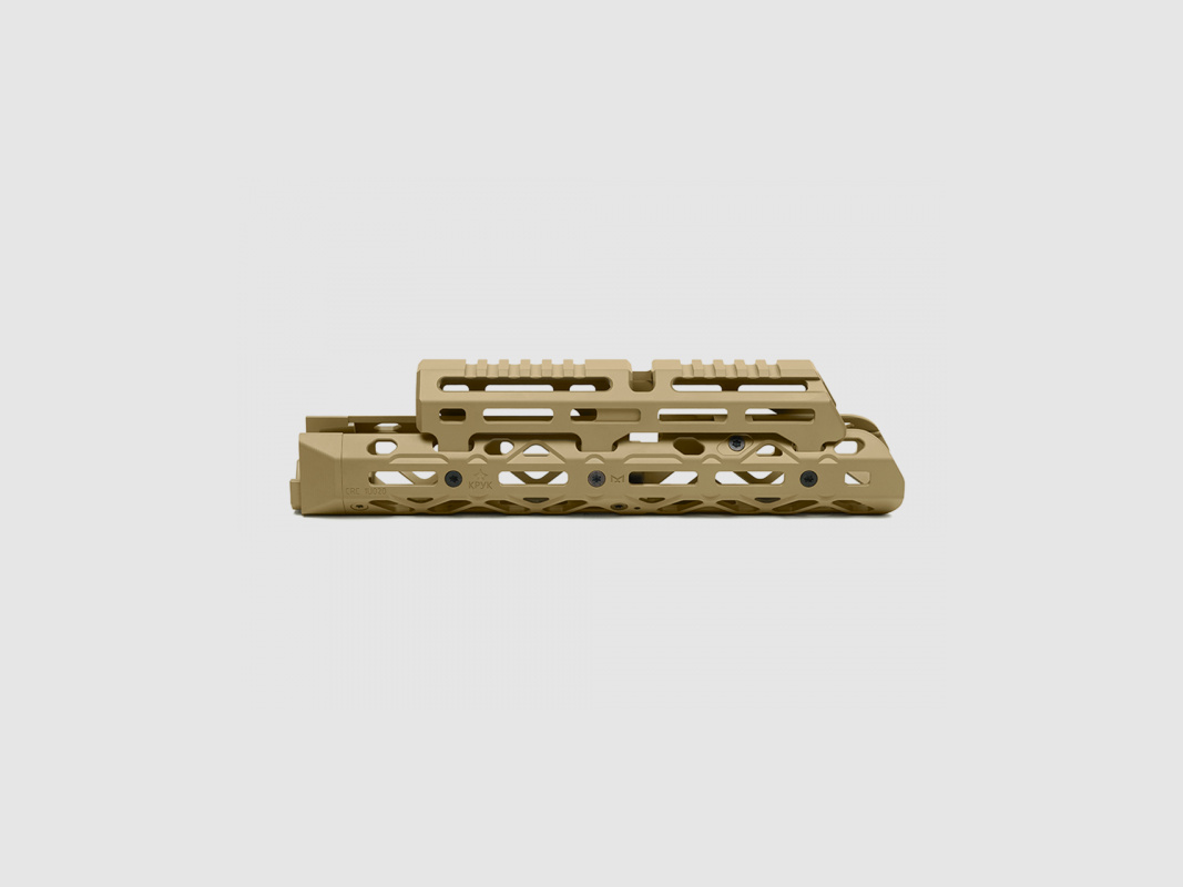 KPYK Medium AK M-LOK Handschutz mit langem Gasrohrcover CRC 1U020B Coyote Tan